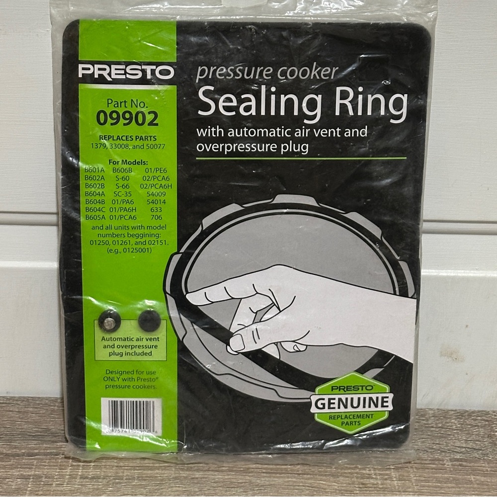09902, Pressure Cooker Sealing Ring‎ Gasket For 6 Qt Fits Presto 706 Models